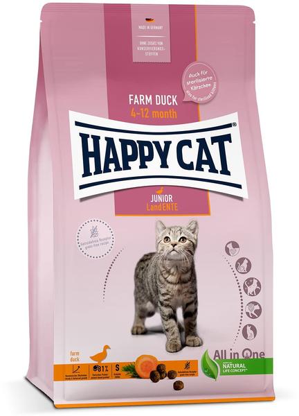 Happy Cat Junior Trockenfutter Land Ente 4kg