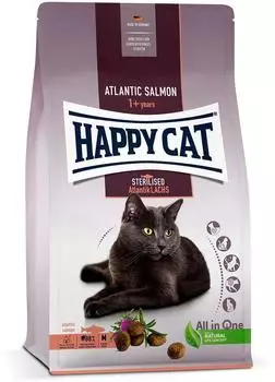 Happy Cat Sterilised Adult Trockenfutter Atlantik Lachs 1,3kg