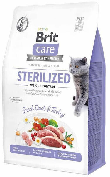 Brit Care Grainfree Sterilized Weight Control Katzen-Trockenfutter 400g