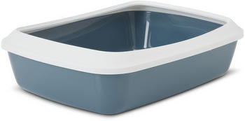 Savic Katzentoilette Iriz mit Rand 42cm steinblau