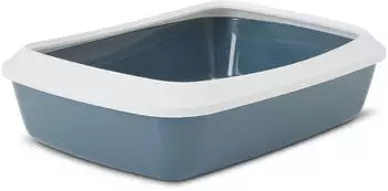Savic Katzentoilette Iriz mit Rand 50cm steinblau