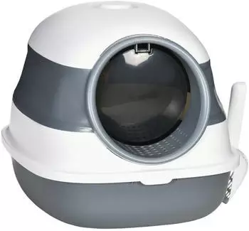 Pawhut Katzentoilette für Katzen bis 5kg, weiß/grau (D31-066V00WT)