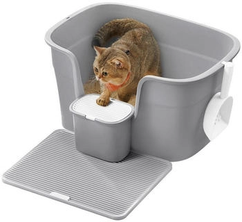 Feandrea Katzentoilette für große Katzen taubengrau