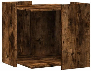 vidaXL Cat litter box enclosure engineered wood 53 x 53 x 51 cm smoked oak (857755)