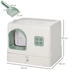 Pawhut Katzentoilette Katzenklo mit Schaufel Schublade Deodorant ABS PP Weiß+Grün BxLxH: 40x50x40 cm