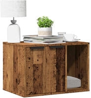 vidaXL Katzenklo Altholz-Optik 60x40x40 cm Holzwerkstoff