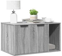 vidaXL Katzenklo Grau Sonoma 80x50x45 cm Holzwerkstoff