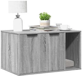 vidaXL Katzenklo Grau Sonoma 80x50x45 cm Holzwerkstoff
