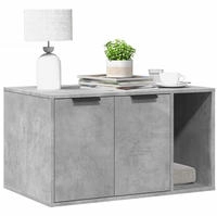 vidaXL Katzenklo Betongrau 80x50x45 cm Holzwerkstoff