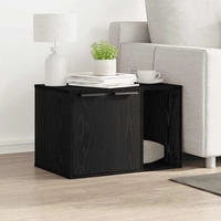 vidaXL Katzentoilettengeh&auml;use Schwarze Eiche 60 x 40 x 40 cm Holzwerkstoff