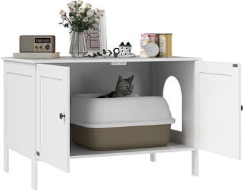 Pawhut Cat Cabinet (D31-123V00Wt)
