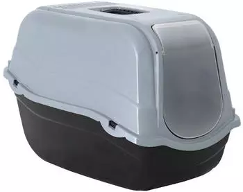Duvo+ Katzentoilette Romeo Eco Maxi grau/dunkelgrau 65 x 44 x 46 cm
