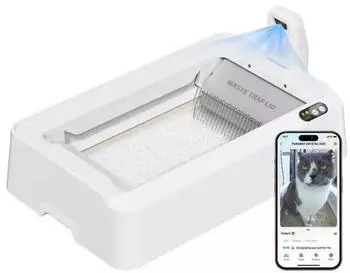 Petkit Purobot CRYSTAL DUO selbstreinigende Katzentoilette weiß
