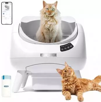 CATLINK Open-X offene selbstreinigende Katzentoilette weiß