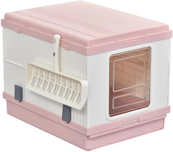 Pawhut Katzentoilette mit ausziehbarer Schale 54x43x42cm (D31-011)