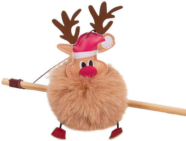 CanadianCat Spielangel Plüsch Rudolph beige
