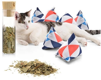 CanadianCat Catnipspielzeug 6x Schmusepyramide Nordic Triangle