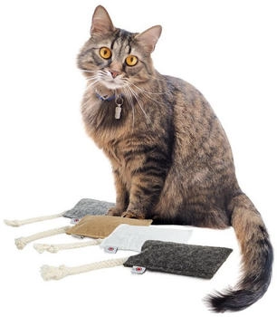 CanadianCat Baldrian & Catnipspielzeug Filz-Spielkissen FELTY, 4er Pack