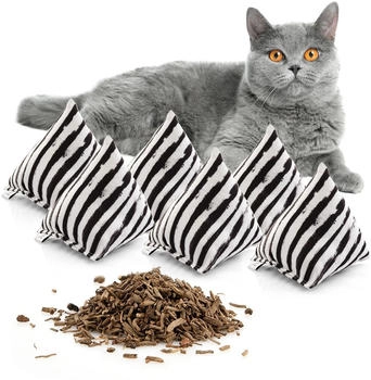 CanadianCat Baldrianspielzeug 6x Schmusepyramide Zebra