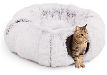 CanadianCat Katzentunnel OTIS - Donut-Tunnel inkl. Liegekissen grau ca. 80 x 80 x 26 cm grau