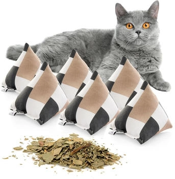 CanadianCat Catnipspielzeug 6x Schmusepyramide Karo