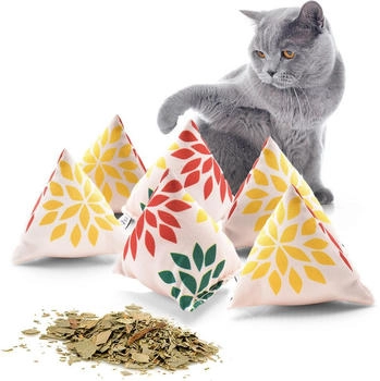 CanadianCat Catnipspielzeug 6x Schmusepyramide Reggae Flower