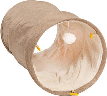 CanadianCat Katzentunnel mit Kuschelfell beige