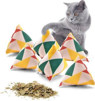 CanadianCat Catnipspielzeug 6x Schmusepyramide Reggae Triangle