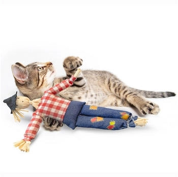 CanadianCat Katzenminze Vogelscheuche handgefertigtes Spielkissen