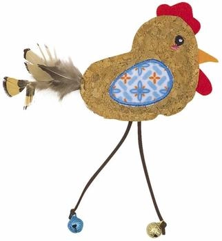 Nobby Kork Vogel mit Catnip blau 17 cm