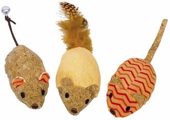 Nobby Plüsch Mäuse mit Catnip orange 12 cm 1 Packung (1 x 3 Stück)