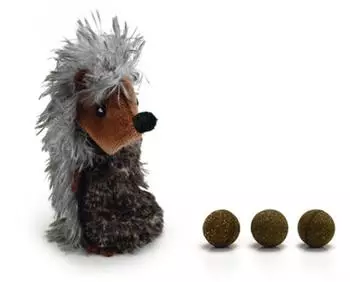 Beeztees 440564 Plusche Katspielzeug Igel Catnipball M 11.5 cm