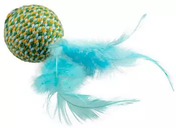 Duvo+ Jolly Ball mit Federn blau