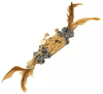 Duvo+ Duvoplus Cat Toy Kork Fass mit Federn & Glocken