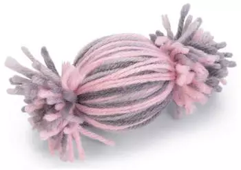 Beeztees Wolle Toffee Ball Toffy rosa-grau