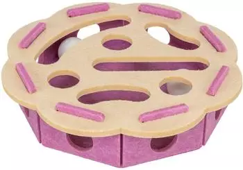 Trixie Spielzeug Hole'n'Roll Flower beere / &oslash; 30 &times; 7,5 cm