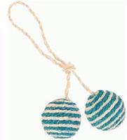 TRIXIE 4077, TRIXIE 2 B&auml;lle am Seil, Sisal, &Oslash; 4,5 cm