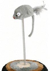 Trixie Spielzeug-Maus auf Feder (ø 15 x 22 cm)