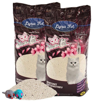 Lyra Pet SilverCat 2 x 15 L mit Babypuderduft + 2 M&auml;use (78367-001-Z5)