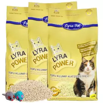 Lyra Pet 7,5 kg Tofu klumpend + 2 Mäuse
