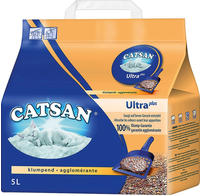 Catsan Katzenstreu ULTRA Plus Klumpstreu, aus Ton, klumpend, geruchsbindend, 5...