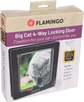 Flamingo Katzentür Vego 4-Wege schwarz (561496)