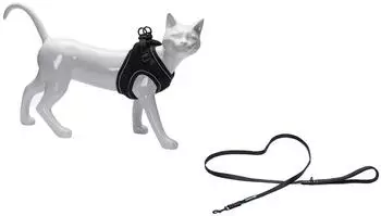 Beeztees Parinca Katzengeschirr Schwarz S/M