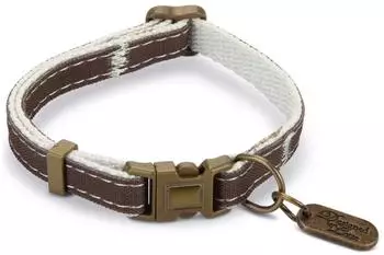 Designed by Lotte Katzenhalsband Nylon 10 mm x 20-30 cm Braun