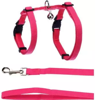Flamingo Geschirr mit Leine Lomi Fuchsie