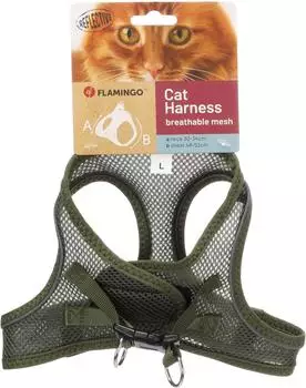 Flamingo Katzen Geschirr Step & Go Berta khaki Größe: L