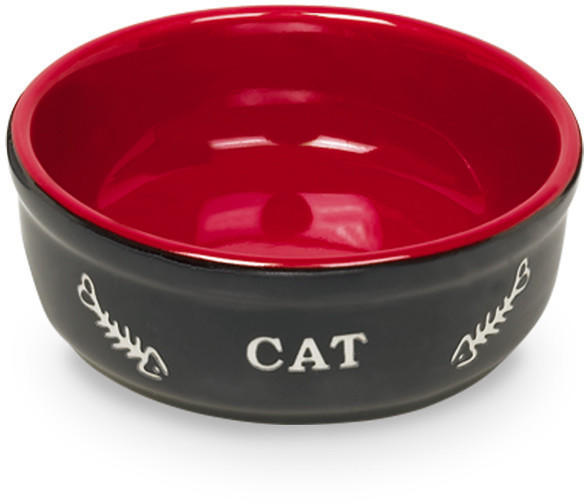 Nobby Katzen Keramikschale CAT schwarz rot