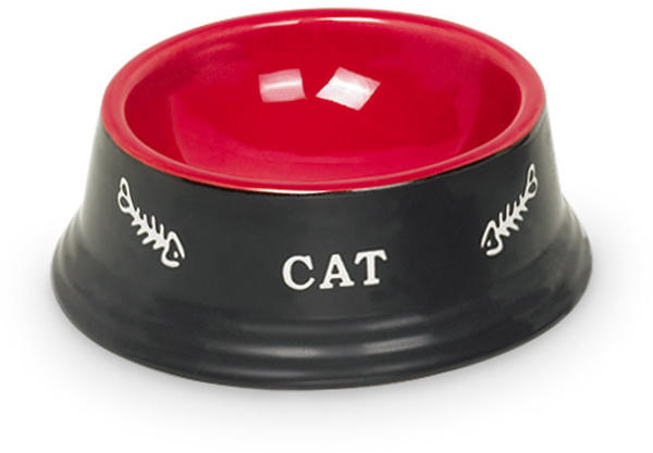 Nobby Katzen Keramiknapf CAT schwarz rot