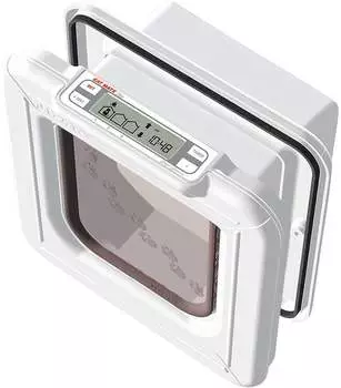 Petmate Cat Mate Elite Mikrochip Katzenklappe mit Zeitschaltuhr Funktion (355W)