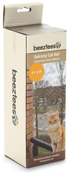 Beeztees Katzenschutznetz für Balkone 4x3m transparent